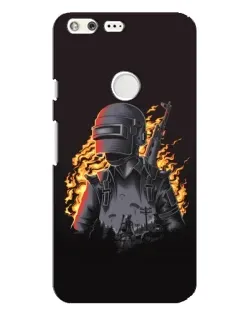 Чохол для Google Pixel XL з картинкою «PUBG — вогняний силует»