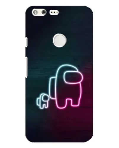 Чохол для Google Pixel XL з картинкою «Among Us неон-арт»