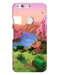 Чохол для Google Pixel XL з картинкою «Рожеве дерево Minecraft»