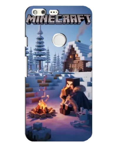 Чохол для Google Pixel XL з картинкою «Зимовий Minecraft»