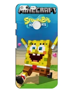 Чехол для Google Pixel XL с картинкой «Губка Боб Minecraft»