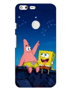 Чохол для Google Pixel XL з картинкою «Губка Боб та Патрік вночі»