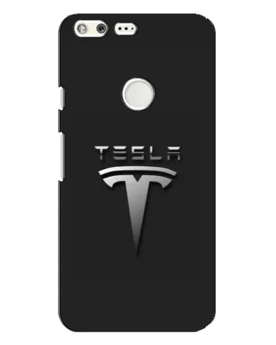Чохол для Google Pixel XL з картинкою «Сталевий логотип Tesla»