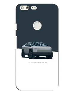 Чохол для Google Pixel XL з картинкою «Сріблястий Cybertruck Tesla»