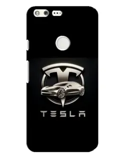 Чохол для Google Pixel XL з картинкою «Tesla — срібне авто»