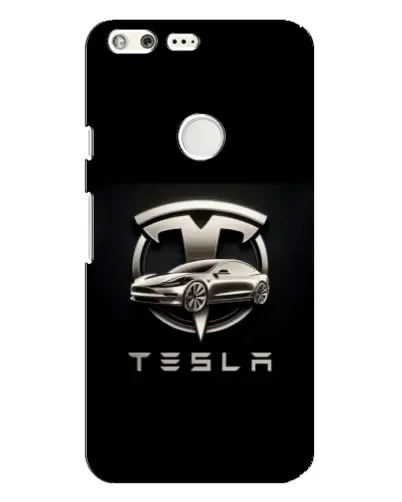 Чохол для Google Pixel XL з картинкою «Tesla — срібне авто»