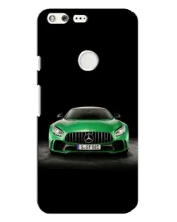 Чохол для Google Pixel XL з картинкою «Mercedes — неоновий лого»