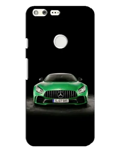 Чохол для Google Pixel XL з картинкою «Mercedes — неоновий лого»