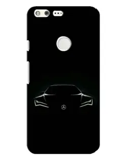 Чехол для Google Pixel XL с картинкой «Mercedes — силуэт авто»