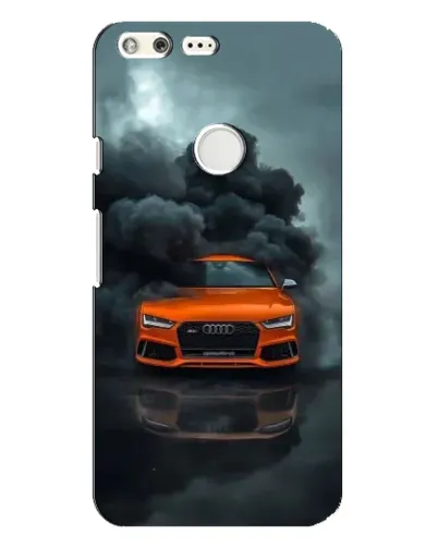 Чохол для Google Pixel XL з картинкою «Audi у хмарах диму»