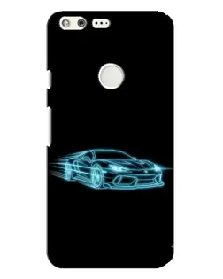 Чохол для Google Pixel XL з картинкою «Неоновий контур Lamborghini»