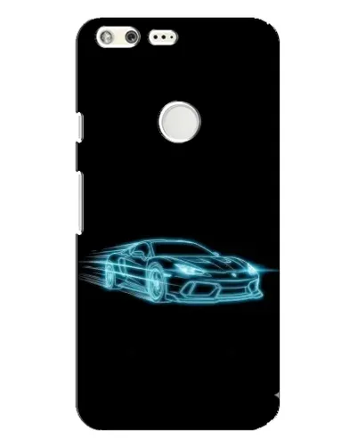Чохол для Google Pixel XL з картинкою «Неоновий контур Lamborghini»