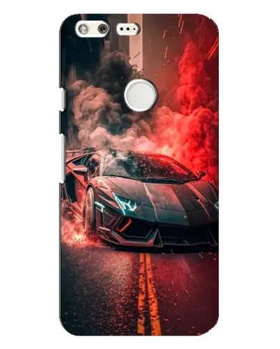 Чохол для Google Pixel XL з картинкою «Lamborghini червоний дим»
