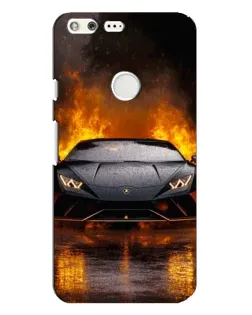 Чохол для Google Pixel XL з картинкою «Lamborghini у вогні»