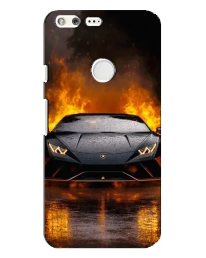 Чохол для Google Pixel XL з картинкою «Lamborghini у вогні»