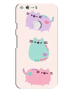 Чохол для Google Pixel XL з картинкою «Pusheen тріо»