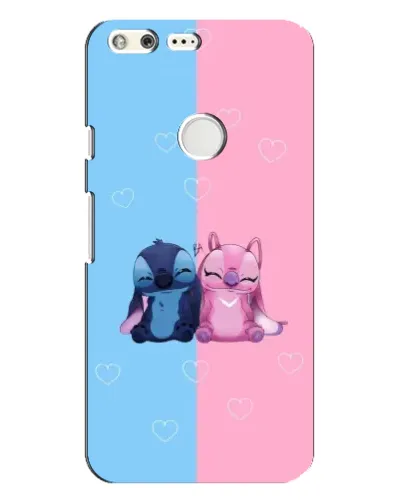 Чехол для Google Pixel XL с картинкой «Stitch и Angel Love»
