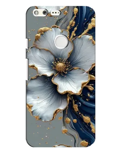 Чохол для Google Pixel XL з картинкою «Біла квітка та золотий флюїд»