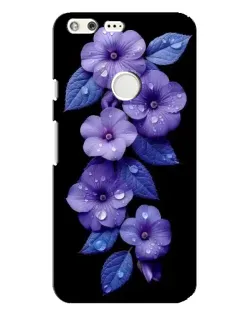 Чохол для Google Pixel XL з картинкою «Фіолетові квіти з росою»