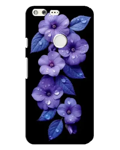 Чохол для Google Pixel XL з картинкою «Фіолетові квіти з росою»