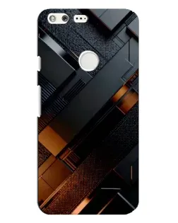 Чохол для Google Pixel XL з картинкою «Чорні геометричні блоки»