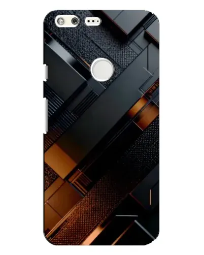 Чохол для Google Pixel XL з картинкою «Чорні геометричні блоки»