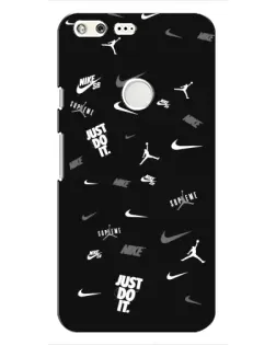 Чохол для Google Pixel з картинкою «Nike Black Pattern»