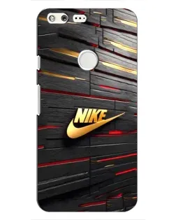 Чохол для Google Pixel з картинкою «Золотий Nike на металі»