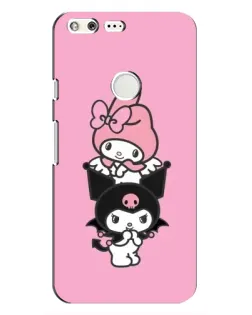 Чохол для Google Pixel з картинкою «Тріо My Melody та Kuromi»