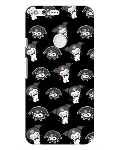 Чохол для Google Pixel з картинкою «Чорний паттерн Kuromi»