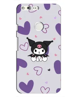 Чохол для Google Pixel з картинкою «Kuromi та лавандові серця»