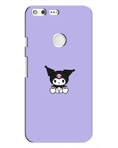 Чохол для Google Pixel з картинкою «Kuromi — фіолетовий мінімалізм»