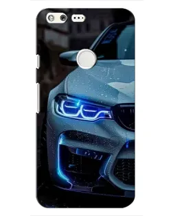 Чохол для Google Pixel з картинкою «Погляд BMW з синіми фарами»