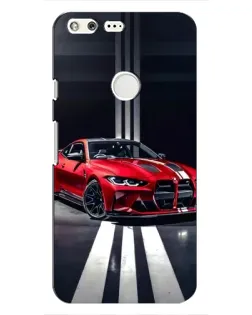 Чохол для Google Pixel з картинкою «Червона BMW на дорозі»