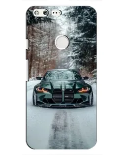 Чохол для Google Pixel з картинкою «BMW у зимовому лісі»