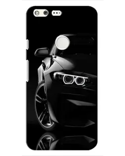 Чохол для Google Pixel з картинкою «Чорна BMW — профіль»