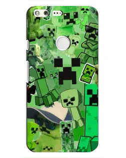 Чохол для Google Pixel з картинкою «Кріпери Minecraft»