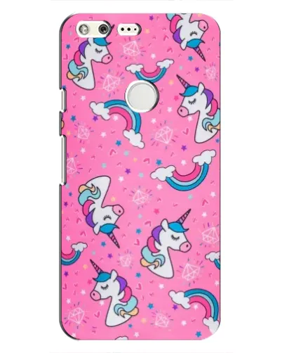 Чохол для Google Pixel з картинкою «Unicorn паттерн рожевий»