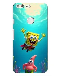 Чохол для Google Pixel з картинкою «Спанч Боб під водою»