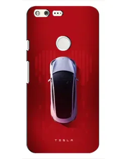 Чохол для Google Pixel з картинкою «Tesla Top View»