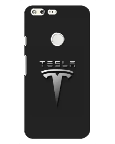 Чохол для Google Pixel з картинкою «Сталевий логотип Tesla»