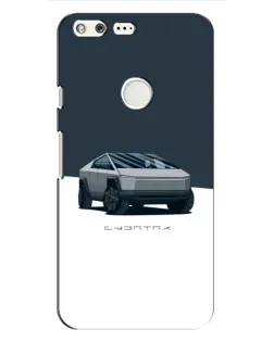 Чохол для Google Pixel з картинкою «Сріблястий Cybertruck Tesla»