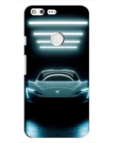 Чохол для Google Pixel з картинкою «Tesla в неоні»