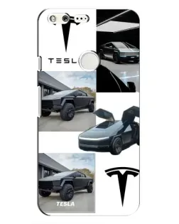 Чохол для Google Pixel з картинкою «Колаж Cybertruck Tesla»