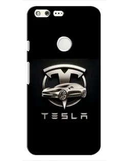 Чохол для Google Pixel з картинкою «Tesla — срібне авто»