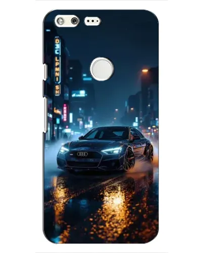 Чохол для Google Pixel з картинкою «Нічне місто та Audi»