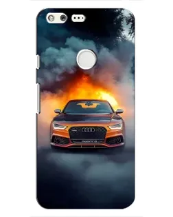 Чохол для Google Pixel з картинкою «Audi у вогняному диму»