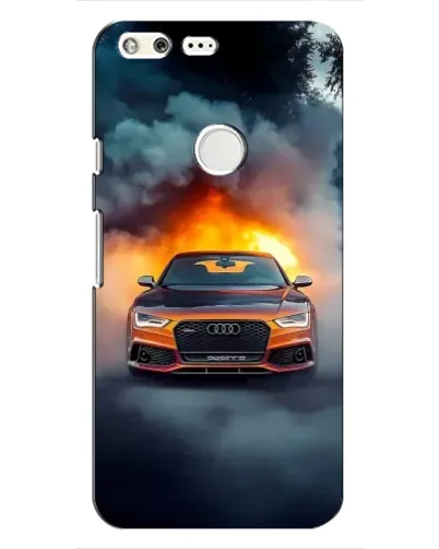 Чохол для Google Pixel з картинкою «Audi у вогняному диму»