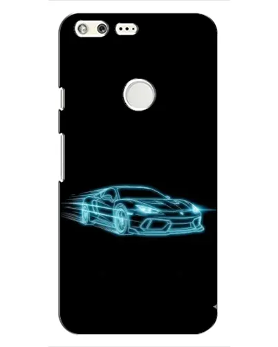 Чохол для Google Pixel з картинкою «Неоновий контур Lamborghini»