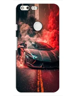 Чохол для Google Pixel з картинкою «Lamborghini червоний дим»